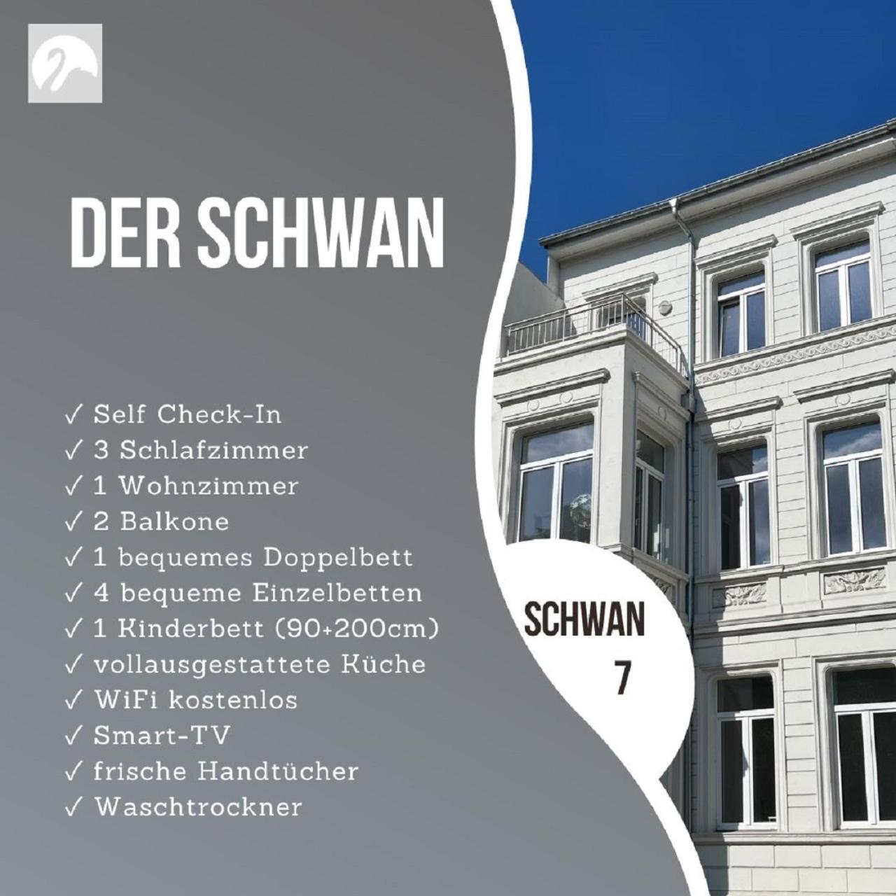 Der Schwan 7 - 3 Schlafzimmer - 2 Balkone - Zentral - 100 Qm Düren - Eifel Extérieur photo